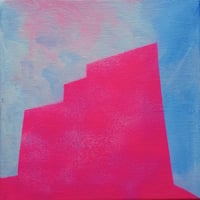 Image 4 of SEAN WORRALL - Margate Skyline No.56 (Dreamland)  acrtlic on canvas, 20x20cm