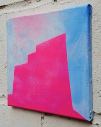 Image 2 of SEAN WORRALL - Margate Skyline No.56 (Dreamland)  acrtlic on canvas, 20x20cm