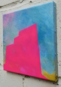Image 3 of SEAN WORRALL - Margate Skyline No.57 (Dreamland) acrylic on canvas, 20x20cm