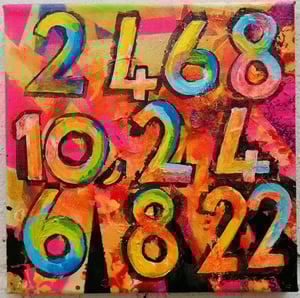 Image of SEAN WORRALL - Soul Time - Electric Painting No.33 - Acrylic on canvas, 20x20cm