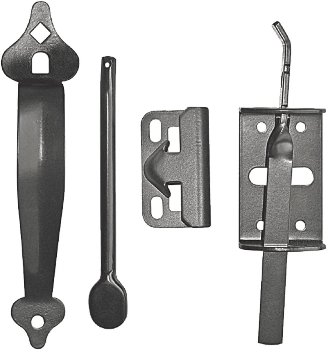 Image of Nuvo Iron TL6BLK Black Galvanized Steel 6" Thumb Hardware Gate Latch