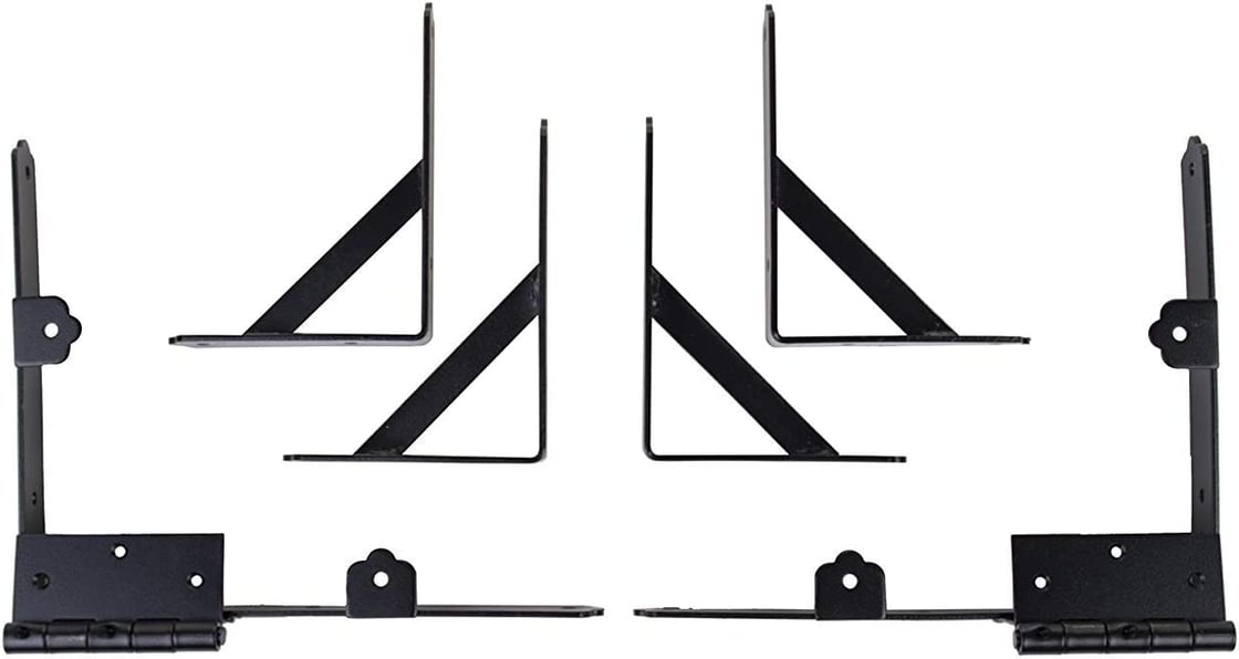 Image of Nuvo Iron GCBHK01 Gate Corner Frame Brace Kit, Black