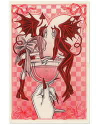 Image 1 of "Devil's Kiss" Riso Print by Anna Degnbol
