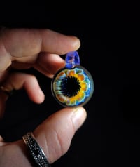 Image 1 of Psychedelic flower pendant with lucid bale.