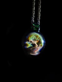 Image 2 of Bonsai tree pendant backed in green x. (New personal favorite) I made this one lastnight!