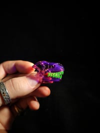 Image 1 of Stargazer Tiny-REX skull pendent with uv teeth (illuminati) 