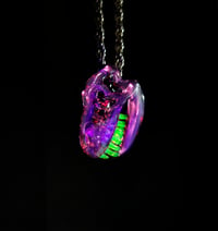 Image 4 of Stargazer Tiny-REX skull pendent with uv teeth (illuminati) 