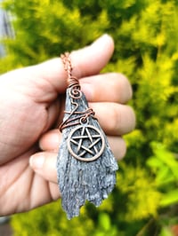 Image 4 of Black kyanite witch pendant