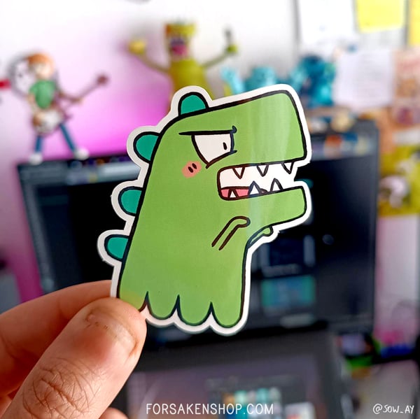 Image of Angry Ghost dino - sticker
