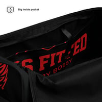 Image 4 of BOSSFITTED Red and Black AOP Duffle bag