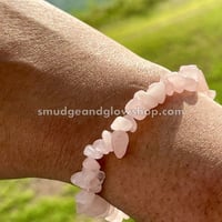 Image 2 of Rose Quartz Chip Bracelet