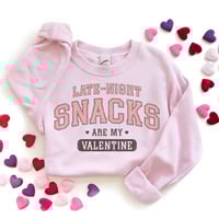 Late night snacks is my Valentine sweater
