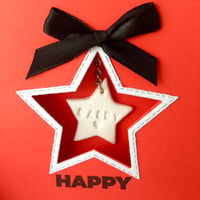 Image 2 of Handmade Fathers Day Card, Daddy Keyring Card, Fathers Day Star Card