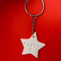 Image 3 of Handmade Fathers Day Card, Daddy Keyring Card, Fathers Day Star Card