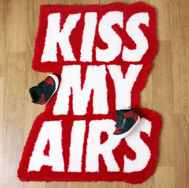 PRE-ORDER: "KISS MY AIRS" Handmade Rug