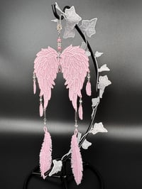 Image 1 of Pink Angel Wing Dreamcatcher