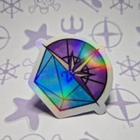 Image 1 of This Way Compass D20 sticker