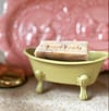 Antique Claw Foot Soap Tub (yellow moss)