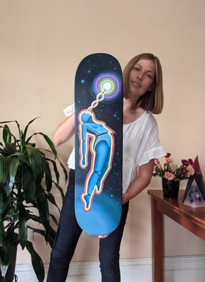 Image of Android Encountering Consciousness in Space
