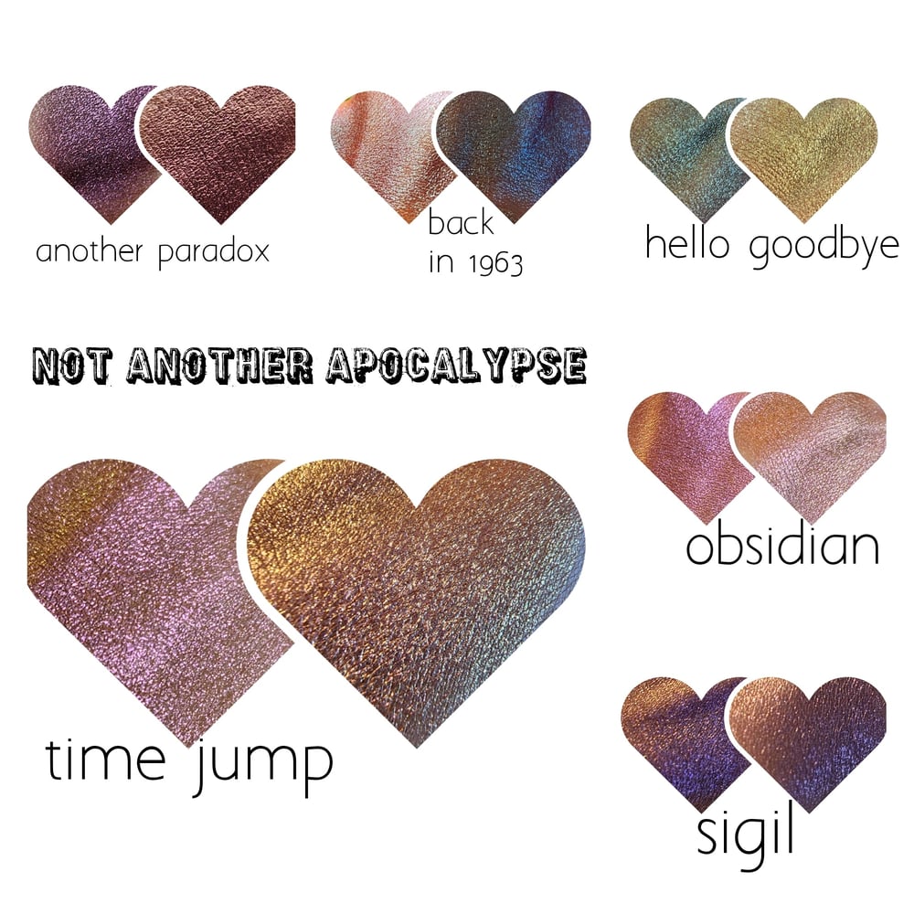 Image of Not Another Apocalpyse Bundle set new hybrid glittery shimmer trichrome 23mm pans