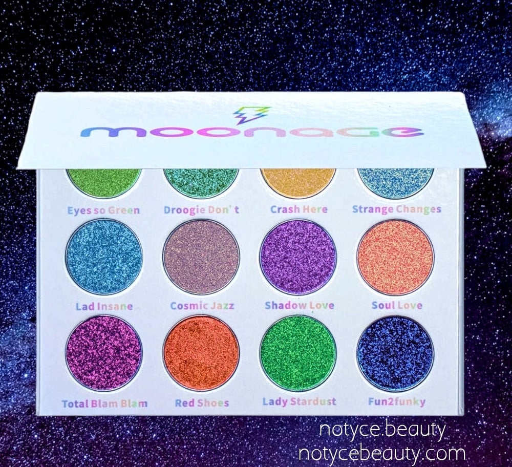 Image of Moonage Palette 12 shades iridescent neons multichrome trichromes