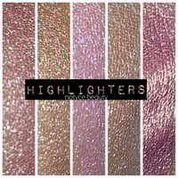 Image 3 of AH PUCH pressed highlighter peach pink gold diamond