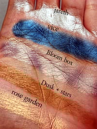 Image 3 of Metallic Chromatics Bundle of 5 duochrome vegan pressed pan shimmery sparkly