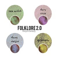 Image 4 of FOLKLORE 2.0 Fauns Delight Neon iridescent pressed pan neon blue lavender