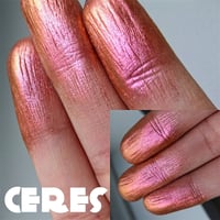 Image 3 of NEBULA Collection Ceres Multichrome chameleon pressed pan orangey pinkish gold violet
