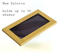 Image 2 of Empty Eyeshadow Magnetic Palette Sparkly Golden Glitter Design Pattern