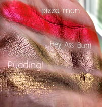 Image 4 of Multichrome Pudding! chameleon pressed pan shimmery golden yellow brown flakes