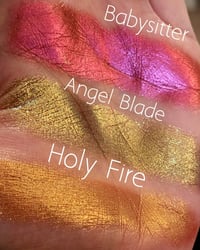 Image 4 of Multichrome Holy Fire chameleon pressed pan shimmer gold yellow orange vegan