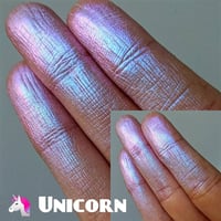 Image 4 of Folklore Collection Iridescent Duochrome Unicorn shimmery Blue to violet pinkish