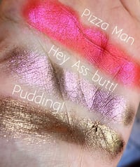 Image 4 of Multichrome Hey Ass Butt! chameleon pressed pan shimmer golden olive pink beige flakes