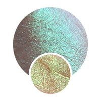 Image 1 of 2077 Multichrome chameleon pressed pan neon lime golden green