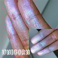 Image 5 of Folklore Collection Iridescent Duochrome Unicorn shimmery Blue to violet pinkish