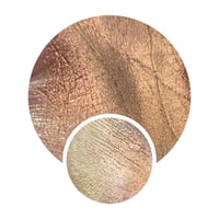 Image 1 of Multichrome 26mm Deneb chameleon pressed pan peach pink yellow gold color shift