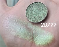 Image 2 of 2077 Multichrome chameleon pressed pan neon lime golden green