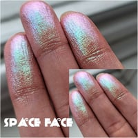 Image 5 of Space Face Multichrome chameleon pressed seafoam orangey mint green pastel pink