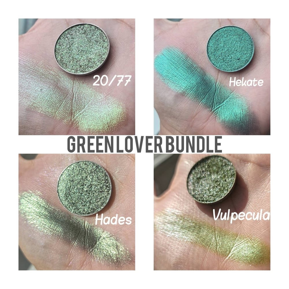 Image of LIMITED EDITION MULTICHROME bundle set of 4 Green Shade Lover chameleons