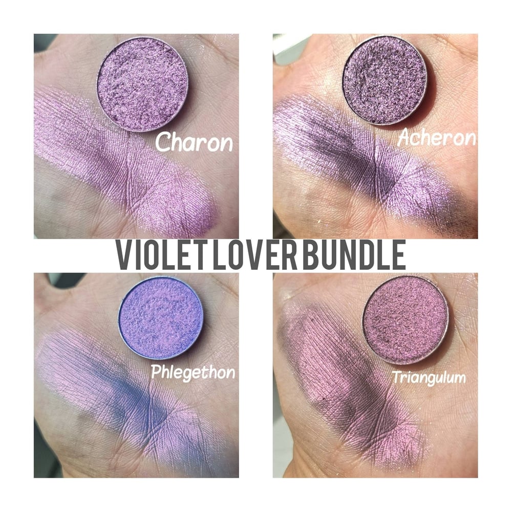 Image of LIMITED EDITION MULTICHROME bundle set of 4 Violet Purple Shades Lover chameleons