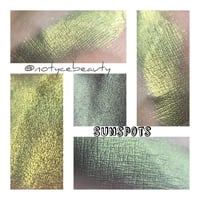 Image 4 of Multi chrome 26mm Sunspots chameleon pressed pan olive gold