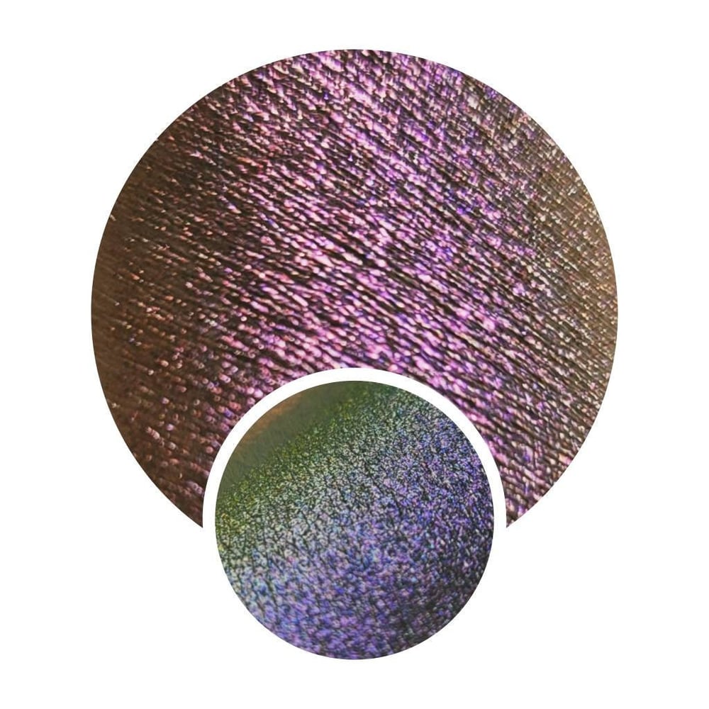 Image of Multichrome 26mm Cosmos Redshift chameleon pressed pan plum pink violet olive golden green
