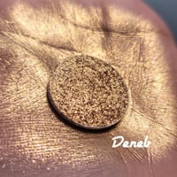 Image 3 of Multichrome 26mm Deneb chameleon pressed pan peach pink yellow gold color shift