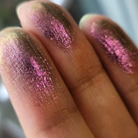 Image 2 of Multichrome 26mm Cosmos Redshift chameleon pressed pan plum pink violet olive golden green