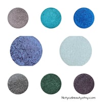 Image 4 of Mermaid silver turquoise teal metallic color shift 26mm pan duochrome shimmery