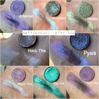 Image 2 of RANDOM SHADE DEAL Multichrome 26mm chameleon pressed pan metallic darkened undertone