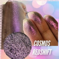 Image 5 of Multichrome 26mm Cosmos Redshift chameleon pressed pan plum pink violet olive golden green