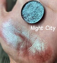 Image 2 of Night City Multichrome chameleon pressed pan plum purple Brown blue teal with icy minty