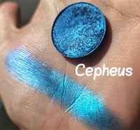 Image 3 of Multichrome Cepheus chameleon pressed pan shimmery metallic blue to turquoise